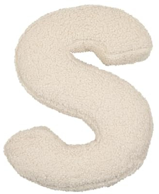 LUNCHS Buchstabenkissen, Initialenkissen, Buchstaben-Sofakissen, Buchstabenkissen mit englischem Alphabet von A bis Z für Sofa, Schlafzimmer, Wohnzimmerdekor (S)