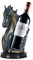 Charocean Wine Bottle Holder Bar Table Wine Racks Horse Statue Wine Cabinet Wine Cellar Decorative Horse Sculpture Horse Decor Horse Gifts for Women Girls Men (Blue+Gold)