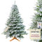 Weihnachtsbaum künstlich 220 cm I Naturgetreue Nachbildung mit Spritzguss Elementen, Künstlicher Christbaum mit massivem Holzständer I Tannenbaum künstlich Spessart Instinkt Spruce (Schnee, 220 cm)