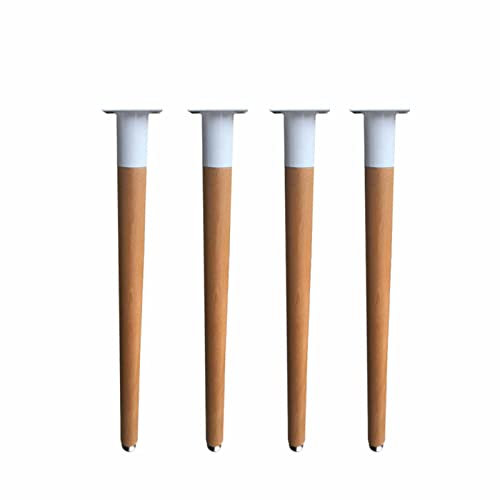 XCHSXYL Pieds de Table à Manger en Bois Massif, Pieds de Table, Pieds de Table en Bois Massif, Pieds en hêtre et frêne, Accessoires/Blanc