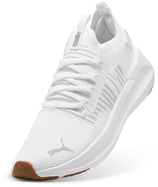 Puma Damen Softride Symmetry Fuzion Laufschuhe Sneaker, Puma White-Puma Silver, 41 EU