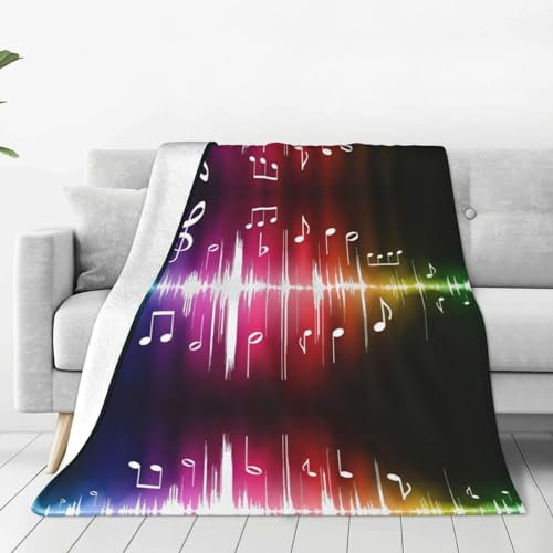 Musics ultraweiche Flanelldecke (vertikal), Plüsch-Sofa-Decke, geeignet für alle Jahreszeiten