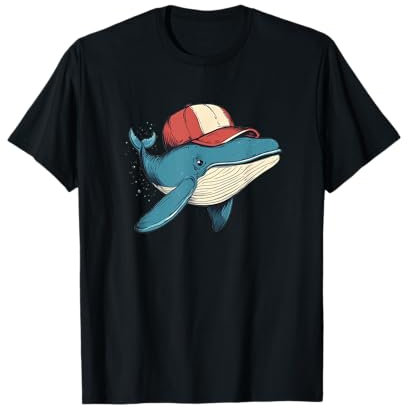 Lustiges Wal mit Snapback Cap Kostüm für Jungen und Mädchen T-Shirt