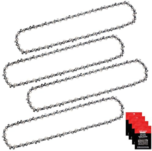 Eyoloty 4 Stück Sägekette 35cm 3/8LP Teilung 1,1mm 52 Treibglieder,Kettensägenkette Kompatibel mit Bosch,Dolmar,Echo,Ego,Einhell,Makita,Worx,Ryobi,Power,McCulloch Kettensägen
