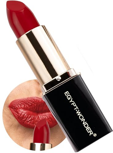 EGYPT-WONDER® Day+Night Lipstick Cherry – Intensives Kirschrot – Cremiger Lippenstift mit geschmeidigem Tragegefühl – Natürliches Finish – Für Tag & Abend
