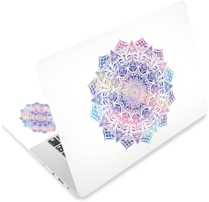 CRAFTYMELODY Mandalas Laptop Skin Aufkleber Aufkleber PVC Vinyl Aufkleber Notebook PC Protector Wasserdicht Kratzfest Laptop Skin