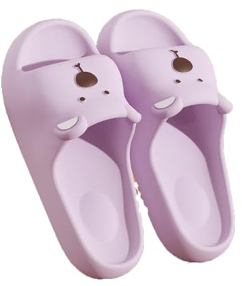 Generisch Pantofole da donna antiscivolo, leggere, comode, adorabili motivi animali, estive, con punta aperta, per doccia, piscina, spiaggia, per interni ed esterni