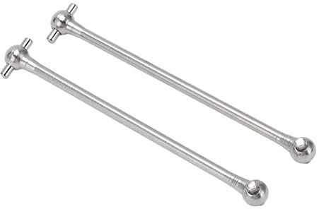ASHATA Hochleistungs-RC-Car-Antriebswelle aus Metall für 144001 144002 124018 124019 124017 124016, Antriebswelle aus Edelstahl für Verbesserte Leistung, 2er-Pack, RC-Car-Ersatzteile