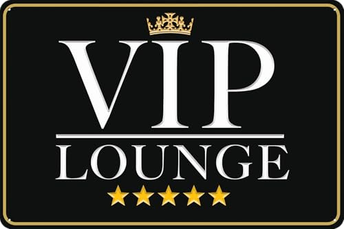 Retro Blechschild, VIP Lounge, Bar, Wellness Schild für Ihren Lieblingsplatz – 30 x 20 cm