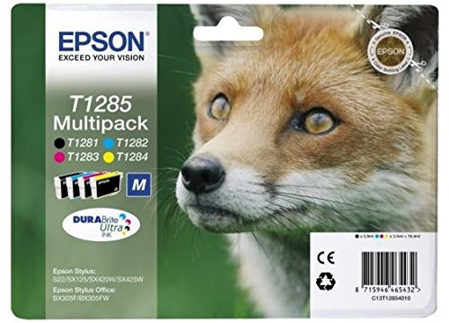 C13T12854022 - Multipack 4-COL T1285 Ink SECU Multipack 4-Colours T1285 DURABrite Ultra Ink