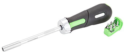 OEMTOOLS 22557 Pivot-Grip Ratcheting Screwdriver with Bit Holder