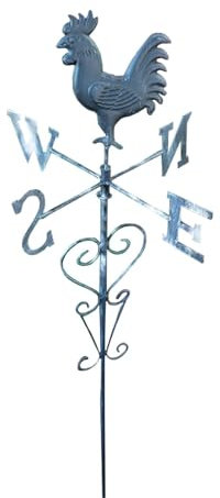 Metall-Gartenstecker Wetterfahne Wetterhahn Windspiel Beetstecker Gartendeko