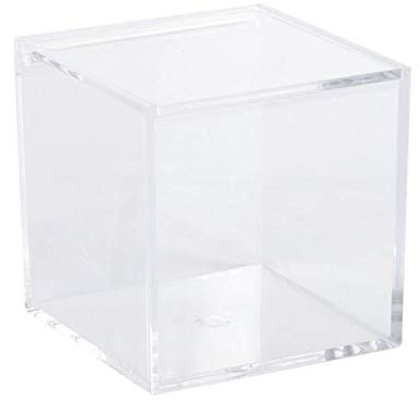 TIENDA EURASIA - Salero de Cocina Transparente, Material Acrilico Resistente con Tapa, Medida 10 x 10 x 10 cm, Diseño Moderno y Original