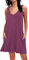 AUSELILY Femme d'été décontracté Robe sans Manches col en V Poches t-Shirt Swing Robes Mauve 2XL