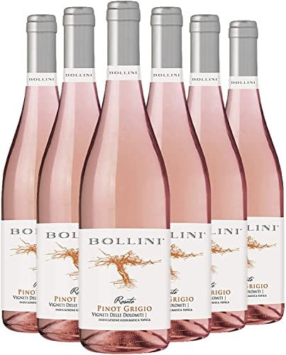 Bollini - Pinot Grigio Rosato Vigneti delle Dolomiti 2020-93 punti Luca Maroni - Vino Trentino Rosé - IGT - 0.75L (6 Bottiglie)