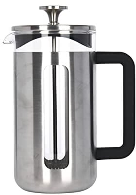 La Cafetière Pisa Brushed Stainless Steel Cafetière, Eight Cup, Silver, Gift Boxed