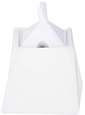 AMBITION Zuckerdose mit Deckel Kubiko 130 ml Zuckerkännchen Zuckerschüssel Porzellanzuckerdose Porzellan glatt weiß elegant spülmaschine