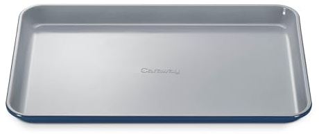 Caraway Non-Stick Ceramic-Coated 15 x 10 Baking Sheet | Naturally Slick Ceramic Coating, Non-Toxic, PTFE & PFOA Free, Perfect for Baking, Roasting, Medium, Navy