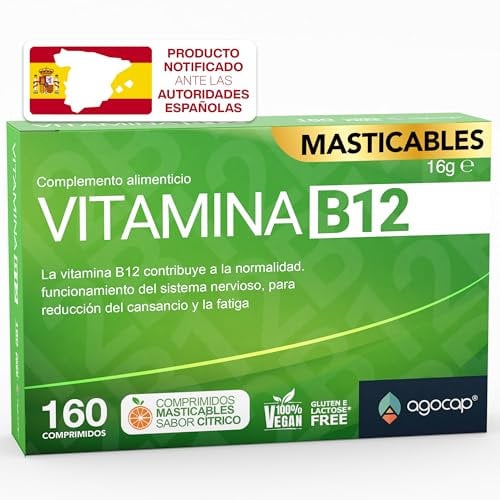 Vitamina B12,1000µg. B12 Vitamine 160 Comprimés - Soutient le Système Nerveux. Vitamine B12 Adulte, Énergie, Immunité, Métabolisme. Vegan, Natural