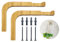 jolz® Pflanzenhalterung Bambus 2er Set - für Hängepflanzen & Makramee - Home Deko Wandhaken aus Holz - Pflanzen Wandhalterung im Boho Design zum Schrauben - Halterung für die Wand Deko - bis zu 3Kg