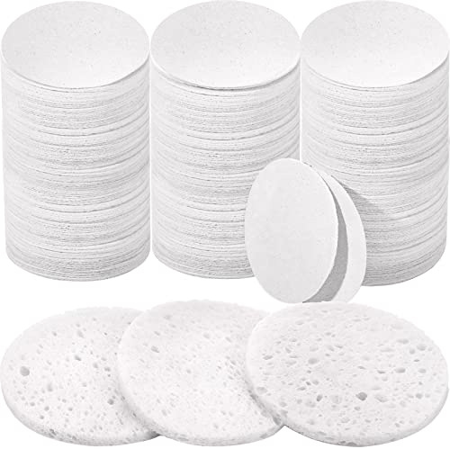 Amyhill 300 Compressed Facial Sponges Disposable for Face Cleaning,White