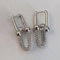 Bysonglezai Ohrringe Ohrstecker Damen Schmuck Earrings Ohrringe Mode Elegante U-Form Geometrische Braut Schmuck Frauen Silberfarbe