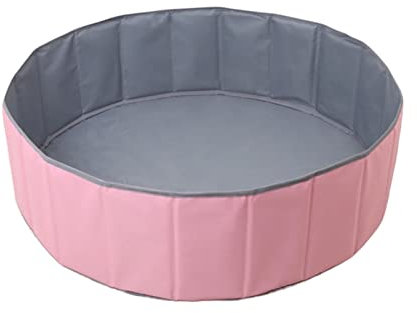 tinysiry Piscina de Bolas de Tela Oxford Multiusos para niños pequeños y niñas, Juego Plegable para niños, Piscina de Juguete para bebés, Parque Infantil para bebés Rosa 80cm 1