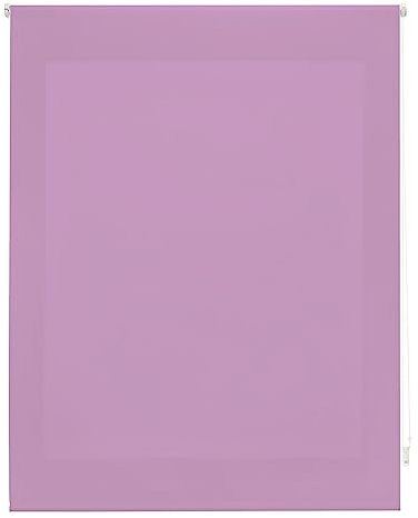 DECORBLIND | Raffrollo, lichtdurchlässig, glatt, Maße Rollo: 100 x 175 cm Breite x Länge/Maße Stoff einfarbig: 97 x 170 cm, lichtdurchlässig, Violett, einfache Montage an Wand oder Decke