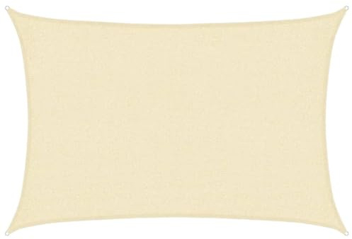 HIGSOSE Voile d'ombrage Rectangulaire Crème 2,5x2 m PEHD Respirant 90% de Protection Contre UV Parasol de Patio Créez Petit Abri Tous Espaces d'extérieur pour Jardin Terrasse Balcon