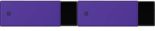 Emtec ECMMD8GC352 - Clé USB - 2.0 - Séries Runners - Collection Brick C350-8 Go - Métal en Alliage de Zinc - Noire/Violette (Lot de 2)