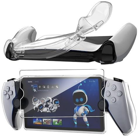 FDHYFGDY Schutzhülle für Sony PlayStation Portal (PS Portal) Spielmaschine mit 1 Stück Schutzfolie, stoßdämpfende TPU-Schutzhülle – transparent
