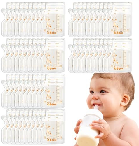 Sachet Conservation Lait Maternelle,Sac Congelation Lait Maternel,Sachet Lait Maternel,Sac Lait Maternel Congelation,Sac Isotherme Lait Maternel,Double Fermeture à Glissière,250 ML,60 Pièce