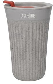 La Cafetière 'The Beanie' Reusable Coffee Cup, Insulated Travel Cup with Comfortable Grip and Leak Proof, 90% Recycled Coffee Husk, 340ml