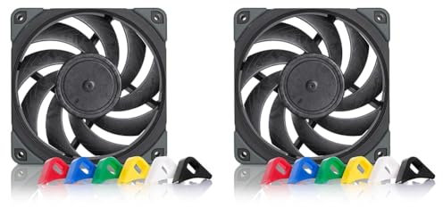 Noctua NF-A12x25 PWM chromax.black.swap, Premium Quiet Fan, 4-Pin (120mm, Black) (Pack of 2)