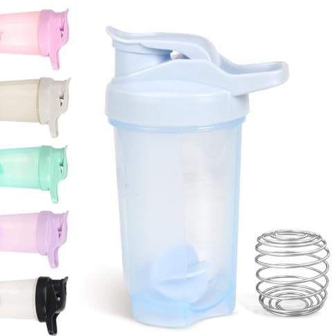 D.Y.A 16oz Shaker Bottle，Leak Proof Sports Shaker Cups for Protein Shakes，Shaker Bottle for Pre Workout and Travel To Go，BPA Free & Easy Clean Protein Shaker Bottle,Blue