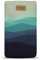 Kuratist Handy-Tasche 'AHOI' - Universell kompatibel (z.B. iPhone 15/14/13) - Handgefertigt aus Baumwoll-Canvas - Mit Schutzklappe (Medium) (Deep Sea)