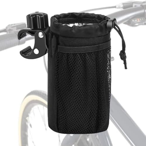 Porte Gourde Velo sans Vis,Porte Bidon VTT Lateral,Porte Gourde Velo Enfant,Porte-Gobelet De Vélo Universel avec Poche en Filet,Porte-Gobelet pour Poussette,Moto,Vélo,Fauteuil Roulant,Scooter,Bateau