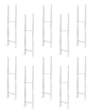 Alberts 208431 10er-Set H-Pfostenträger | feuerverzinkt | lichte Breite 141 mm | Gesamthöhe 800 mm | Materialstärke 6 mm
