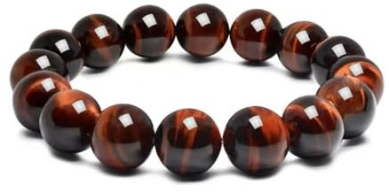 ZBDZSW Braccialetto in Pietra Naturale con Occhio di Tigre Rosso Rosario Buddista Gioielli alla Moda per Donna Reiki Guarigione Meditazione Preghiera Rosario in Corda