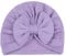 AMateschitz Baby Turban Hüte mit Schleife Kindergarten Krankenhaus Mützen Säugling Kopfbedeckung Mütze Neugeborenen Babymütze Schleife Stirnband Kleinkinder für Mädchen Jungen Lila 17 * 16CM