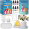 Wvasfd Kit di Polvere per Colata 1000g,6 Colorare e 3 Stampi in Silicone per Polvere Di Gesso, Gesso Ceramico per fai da te per fai da Te Polvere di Colata