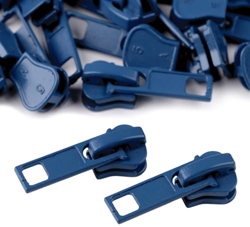 Schieber 10 Stück Metall f. Reißverschluss 5mm Profilschiene Zipper