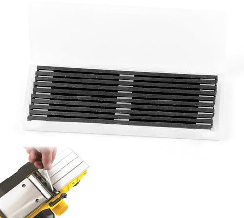 10 Pcs 82mm Electric Planer Bladesl for Dewalt Planer Reversible Stainless Stee Blades With Two Cutting Edges & Precision Ground HSS Compatible with Bosch Hitachi Black & Decker DeWalt Planer