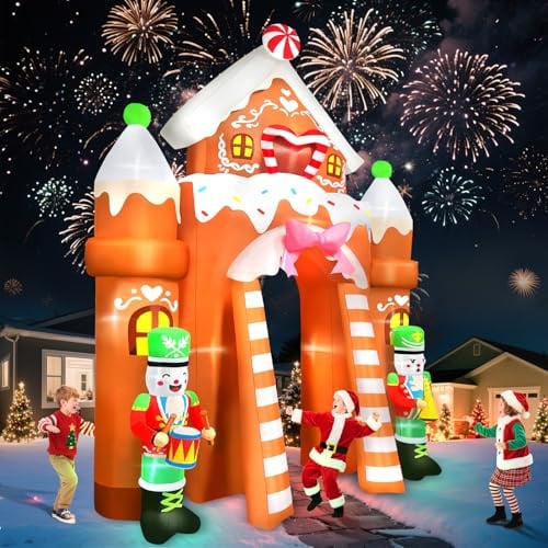 Kalolary 12FT Aufblasbare Weihnachtsdekoration mit LED Beleuchtung
