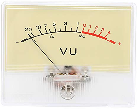 Cocoarm TN-90 Hochpräzisions-VU-Meter, DB-Level-Meter Audio-Panel-Meter mit Orangefarbener Beleuchtung, 12V 55mA, für Aufnahmestudio Heimauto-Audio