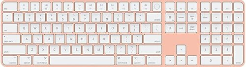 2021 Apple Magic Keyboard mit Touch ID und Ziffernblock (QWERTY Italienisch) Orange (Generalüberholt)