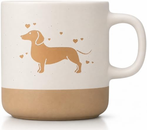 Dackel Tasse 360 Ml Mit Gravur Für Hundebesitzer – Geschenkidee Für Frauen & Männer – Becher Für Kaffee & Tee – Perfekt Als Dackel Geschenke Zum Geburtstag Oder Alltag