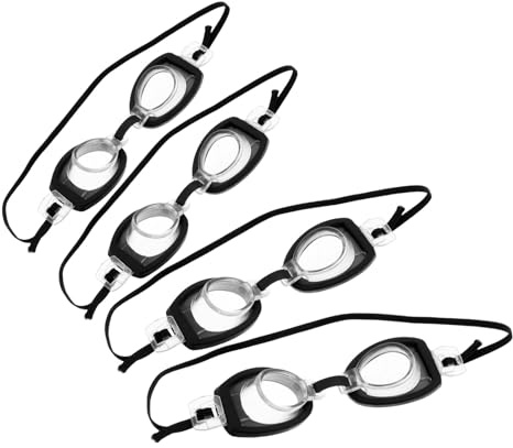 WOONEKY 4 pièces Lunettes de Natation pour Poupée Miniatures Accessoires DIY pour Maison de Poupée Lunettes de Piscine Légères et Stylées pour Jeux de Rôle Créatifs