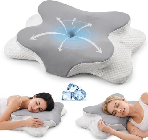 TOOHUB Kopfkissen Memory Foam Nackenkissen Ergonomisches Kissen für Seiten, Rücken & Bauchschläfer,Nackenstützkissen Orthopädisches Kissen