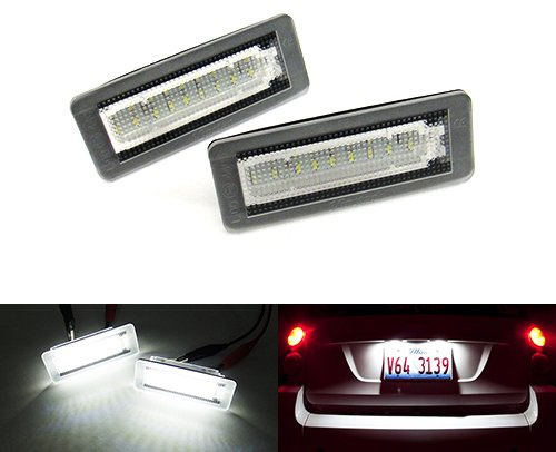 RZG 2x LED Licence Number Plate Light White Canbus For 2007-15 MB Fortwo W451 Coupe/Cabrio